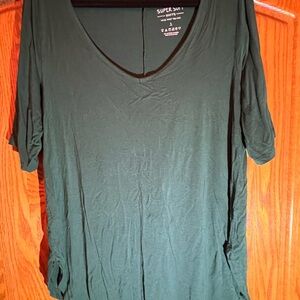Torrid Dark Green Super Soft V-Neck Tee